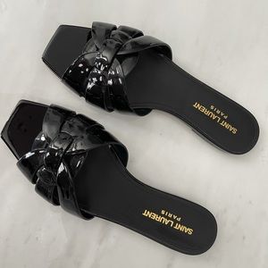 Saint Laurent Tribute patent slide, size 37